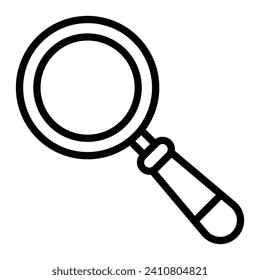 Magnifying Glass Vector Line Icon Design