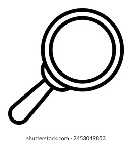 Magnifying Glass Vector Line Icon Design