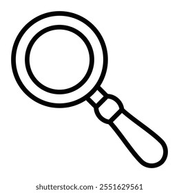 Magnifying Glass Vector Line Icon Design