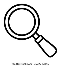 Magnifying Glass Vector Line Icon Design