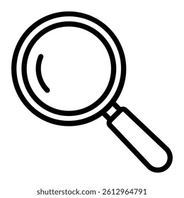 Magnifying Glass Vector Line Icon Design