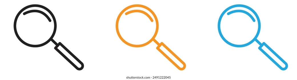 Colección de conjunto de logotipo de Vector de lupa para App de Web ui