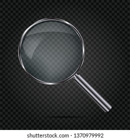 Magnifying glass vector. Realistic vector.