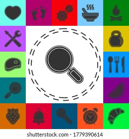 vector de cristal de aumento - icono de búsqueda - zoom o símbolo de búsqueda. Pictograma plano - icono sencillo