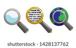 magnifying glass vector set graphic design