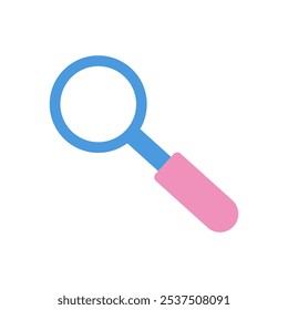Magnifying glass. Vector simple color flat illustration.