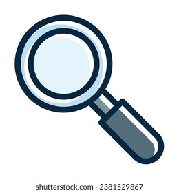 Iconos De Colores Oscuros Para Uso Personal Y Comercial Con La Línea Espesa Del Vector De Vidrio De Aumento.
