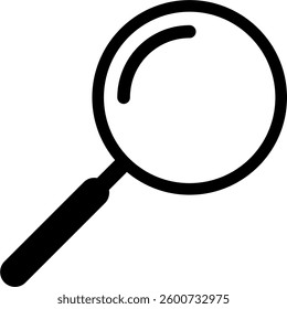 Magnifying glass, view find search flat vector illustration