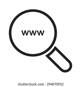 Magnifying glass, web, optimization, search icon vector image. Can also be used for SEO, digital marketing, technology. Suitable for web apps, mobile apps and print media.