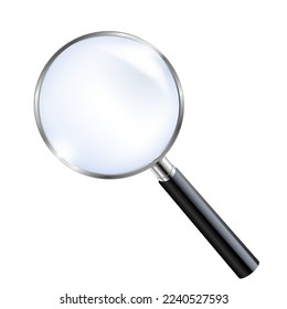 Magnifying glass With White Background With Gradient Mesh  Vector Illustration