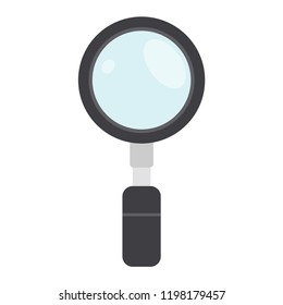 Magnifying glass. White background. Vector illustration. EPS 10.