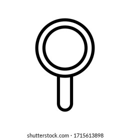 Magnifying glass, zoom outline and thin line icon isolated on white background EPS Vector