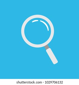 magnifying glass zoom simple flat icon search or finder tool illustration