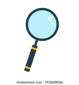 Magnifying Glasses in flat design style. Vector illustration.