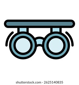Magnifying glasses icon. Outline magnifying glasses vector icon color flat isolated