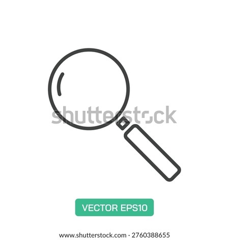 Magnifying glasses icon. Thin line icon vector