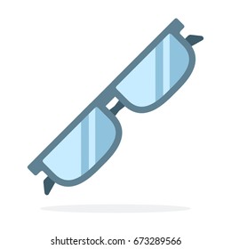 Magnifying glasses vector flat material design isolated on white