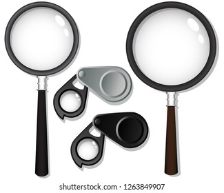 Magnifying glass,Loupe graphic vector