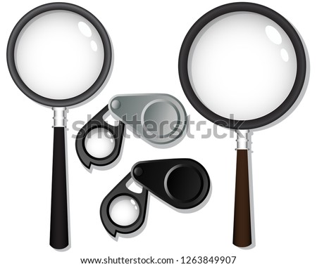 Magnifying glass,Loupe graphic vector