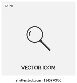 Magnifying Glass,Research Icon Vector, Magnifier.Loupe Sign, Flat Symbol Vector Illustration Sign For Web And Mobile App.Light Backround.Premium Quality.
