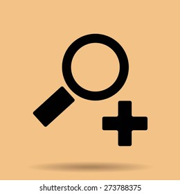 Magnifying glass.Vector illustration.