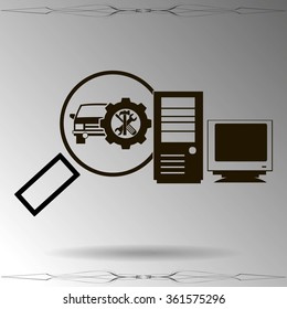 Magnifying glass.Vector illustration