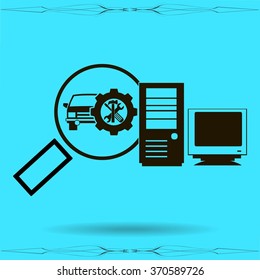 Magnifying glass.Vector illustration