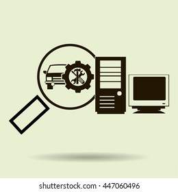 Magnifying glass.Vector illustration