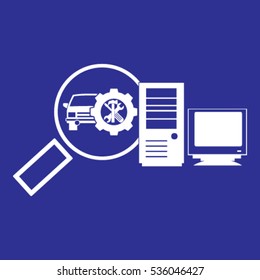 Magnifying glass.Vector illustration