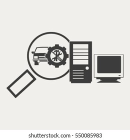 Magnifying glass.Vector illustration