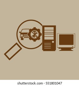 Magnifying glass.Vector illustration