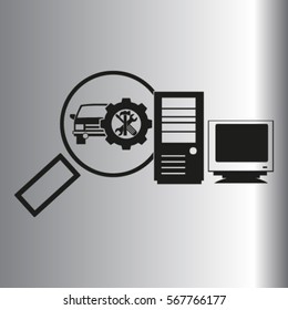 Magnifying glass.Vector illustration