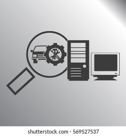 Magnifying glass.Vector illustration