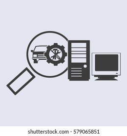 Magnifying glass.Vector illustration