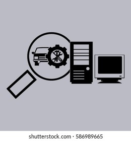 Magnifying glass.Vector illustration