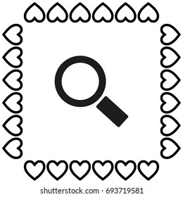 Magnifying glass.Vector illustration