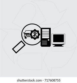 Magnifying glass.Vector illustration