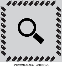 Magnifying glass.Vector illustration
