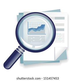 Magnifying glass/vector illustration of search concept 