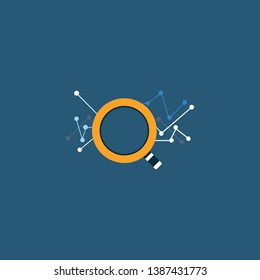 magnifying graphic element Illustration template design