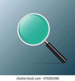 Magnifying With green Glass for you design, Vector Illustration