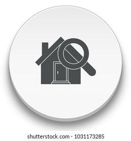 magnifying house icon