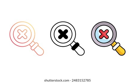 Magnifying icon design with white background stock illustration