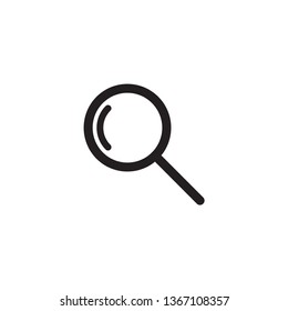 Magnifying icon flat style