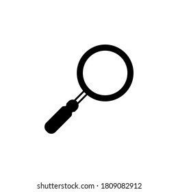 Magnifying icon flat vector illustration