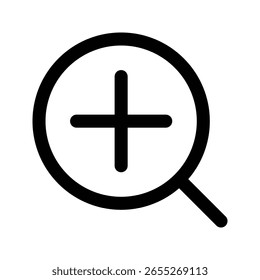 Magnifying icon illustration vector design template