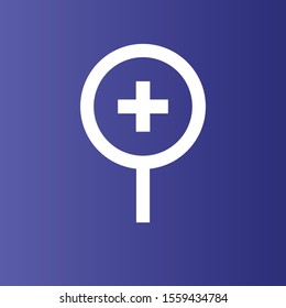 magnifying icon isolated on background
