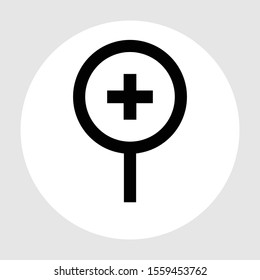 magnifying icon isolated on background
