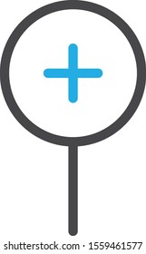 magnifying icon isolated on background
