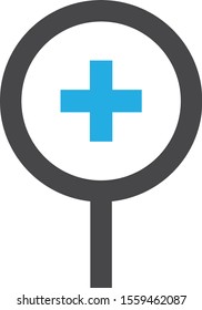 magnifying icon isolated on background
